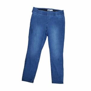 Old Navy Super Skinny Plus 16 Pull On Stretchy Blue Denim Jeans Jegging AS IS